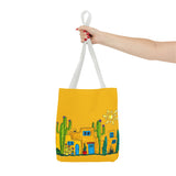 Yellow Tote bag with desert scenery