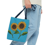 Copy of sunflowers tote with my own drawings - blue