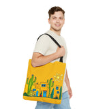 Yellow Tote bag with desert scenery