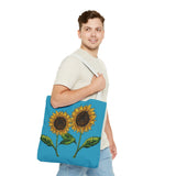 Copy of sunflowers tote with my own drawings - blue