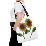 sunflowers tote with my own drawings