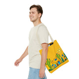 Yellow Tote bag with desert scenery