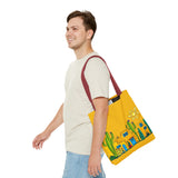 Yellow Tote bag with desert scenery