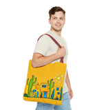 Yellow Tote bag with desert scenery