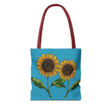 Copy of sunflowers tote with my own drawings - blue