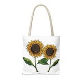 sunflowers tote with my own drawings