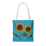 Copy of sunflowers tote with my own drawings - blue