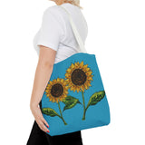 Copy of sunflowers tote with my own drawings - blue