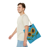 Copy of sunflowers tote with my own drawings - blue