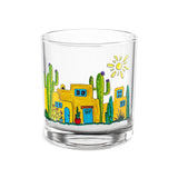 cactus glass desert scene