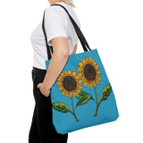 Copy of sunflowers tote with my own drawings - blue