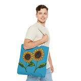 Copy of sunflowers tote with my own drawings - blue