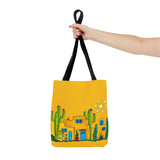 Yellow Tote bag with desert scenery