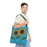 Copy of sunflowers tote with my own drawings - blue