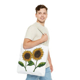 sunflowers tote with my own drawings