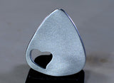 Love Guitar Pick Handmade Aluminum with Heart Cut Out