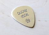 Lucky Guitar Pick in Sterling Silver