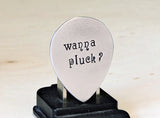 Wanna pluck teardrop aluminum guitar pick